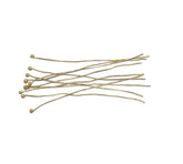Gold 22 Gauge Brass Ball Pins For Jewellery Making , BPP-028